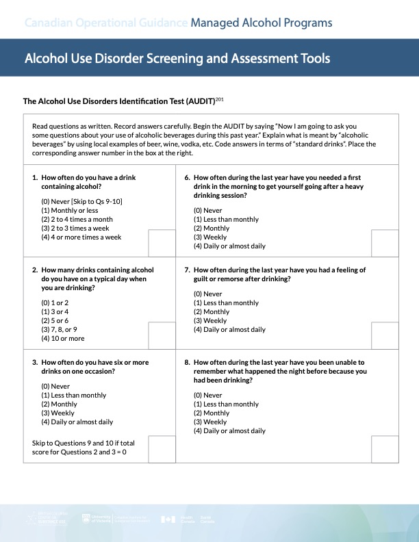 Canadian Managed Alcohol Programs Operational Guidance CRISM
